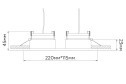 Светильник встраиваемый AMBRELLA LIGHT Techno Spot 1 м², 11.5x2.3x22 см, GX53