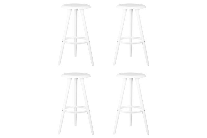 Изображение товара Набор барных стульев DOBRIN Royce White 47х77х47 см, цвет сидушки белый, ножек белый