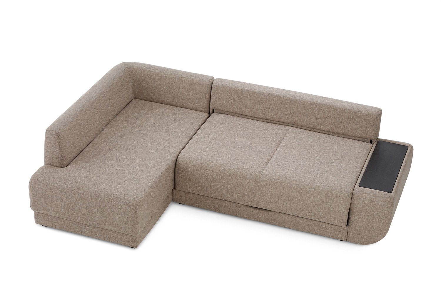 угловой диван без подлокотников со спальным местом