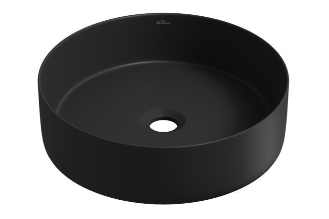 Изображение товара Накладная раковина Coax 323511000 40х13х40 см фарфор чёрный матовый