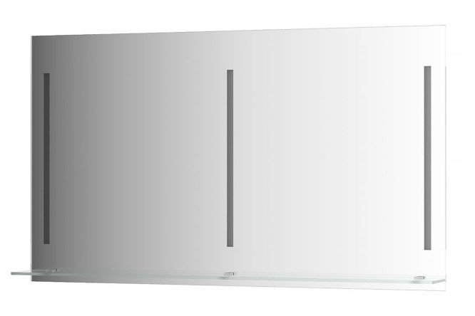 Изображение товара Настенное зеркало EVOFORM Ledline-S с LED освещением и полочкой 130x75 см