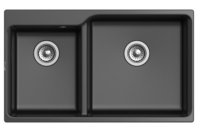 Изображение товара Врезная кухонная мойка RIVELATO Axel X-90D кварц 87х52х20 см