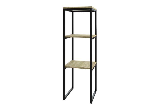 Изображение товара Стеллаж Лофт из металл и МДФ черный муар 35x110x35 см