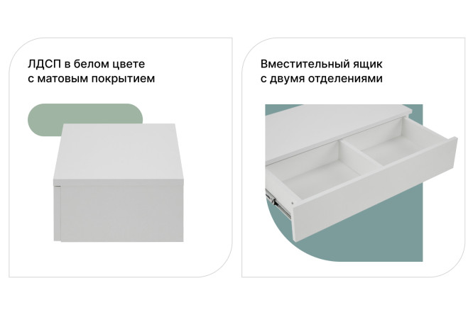 Туалетный столик навесной Леман 70 см