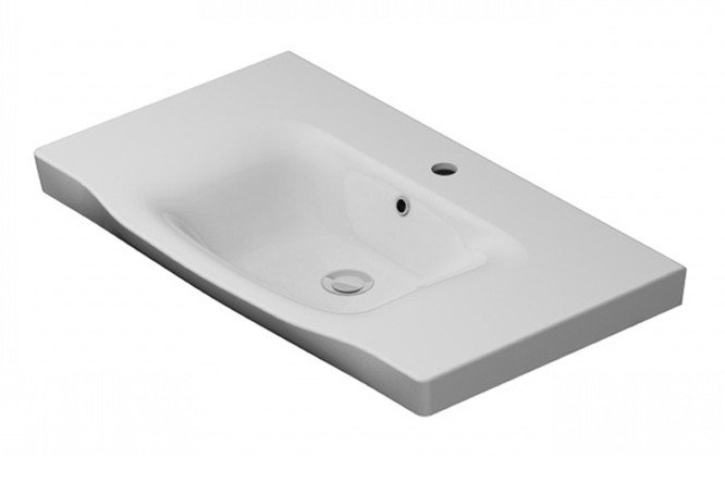 Изображение товара Мебельная раковина AM.PM Like M80WCC0802WG 80х15.7х49 см белый глянец