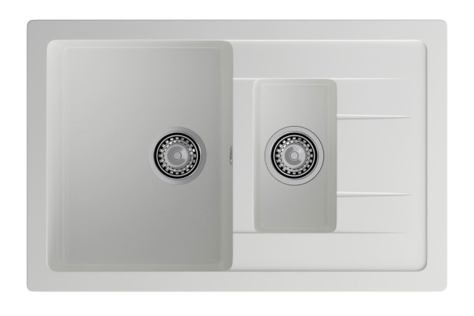 Изображение товара Врезная кухонная мойка с крылом GRANFEST Quadro GF-Q-775KL 76,5х49,5 см