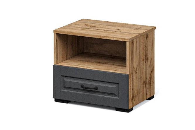 Изображение товара Тумба прикроватная Лацио из МДФ сканди графит 50х43х40 см