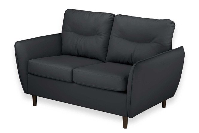 Изображение товара Двухместный диван Монца черный компактный современный мебель для гостиной