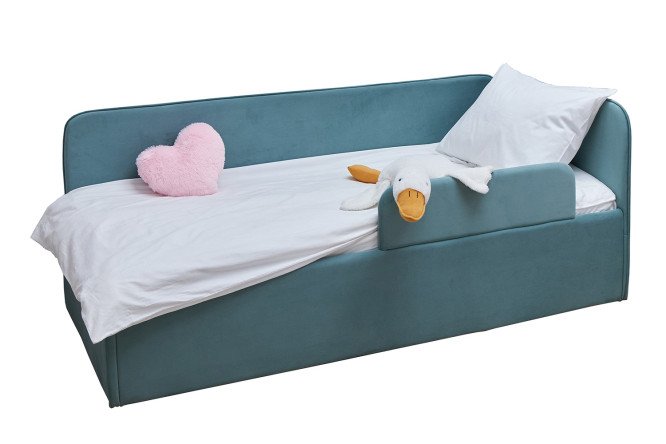 Изображение товара Кровать-тахта Alisa с бортиком и ящиком 80х180 см цвет мята