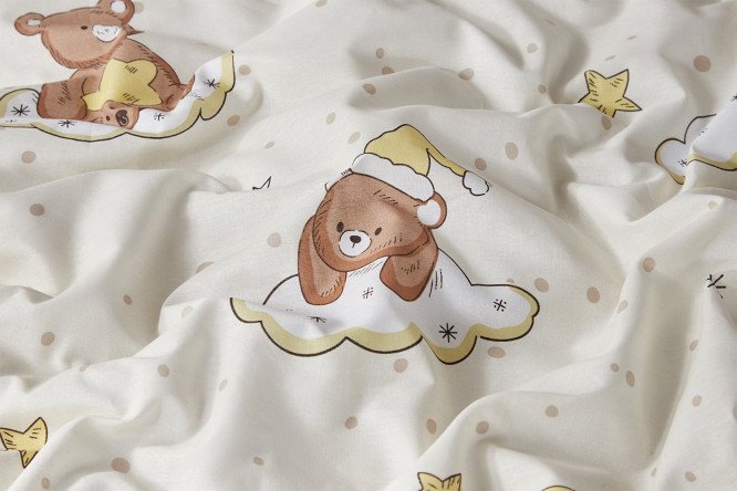 Комплект постельного белья MICASA Sleepy bear детский 145х210 см