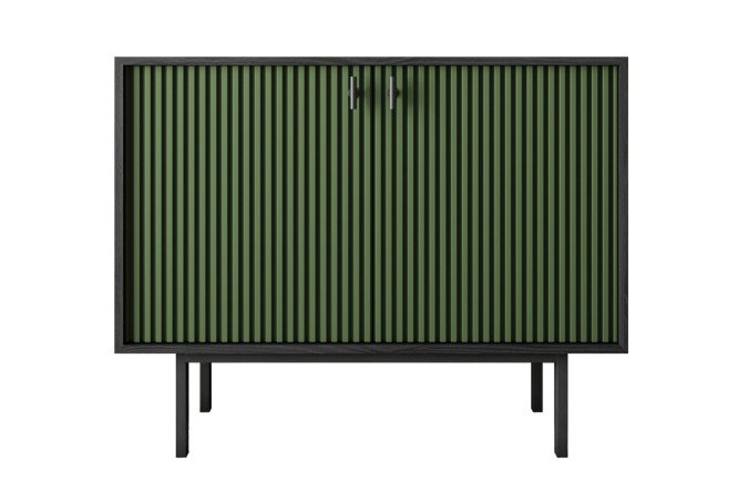 Изображение товара Комод Emerson с 2 дверками зелёный чёрный современный стиль