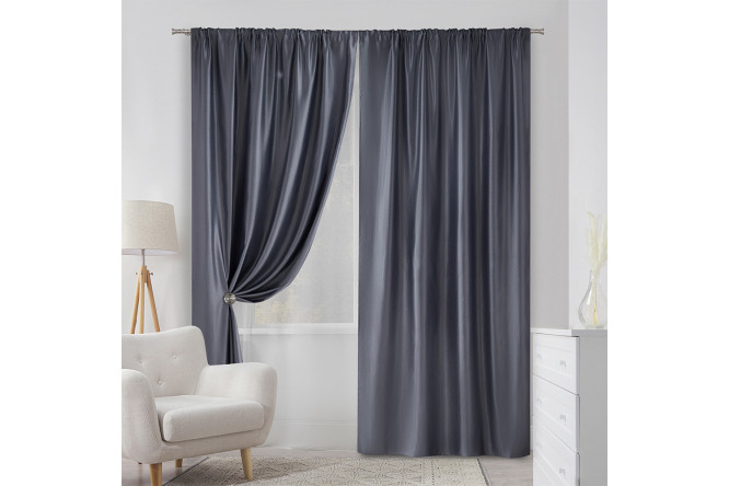 Изображение товара Комплект штор ESTUDI BLANCO Drina 150x270 см 2 шт. универсальная лента