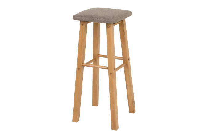 Изображение товара Барный табурет Loft Bar 34х66х34 см с коричневой обивкой и ореховыми ножками