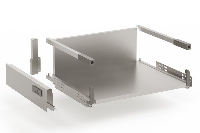 Выдвижной ящик высокий шкафа с push to open полного выдвижения Hettich InnoTech 36.8х14.4х47 см