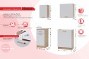 Кухонный гарнитур Ника 1,0 м 100х207.7х60 см, цвет каркаса дуб Сонома, фасада белый