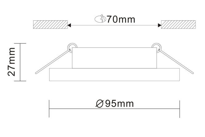 Светильник встраиваемый ST LUCE ST205 3 кв.м, 9.5x2.7x9.5 см, GU10