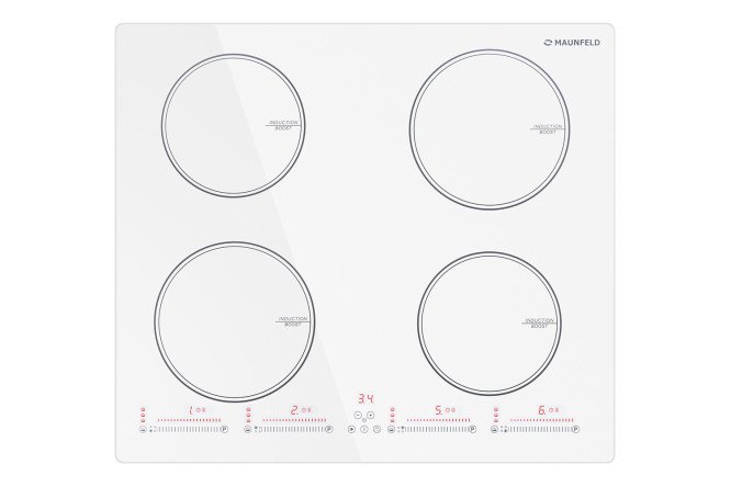 Изображение товара Индукционная варочная панель MAUNFELD CVI594SWH 59 см со стеклокерамической поверхностью