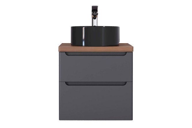 Изображение товара Тумба подвесная Wood 59.5 см, цвет каркаса серый, фасада серый