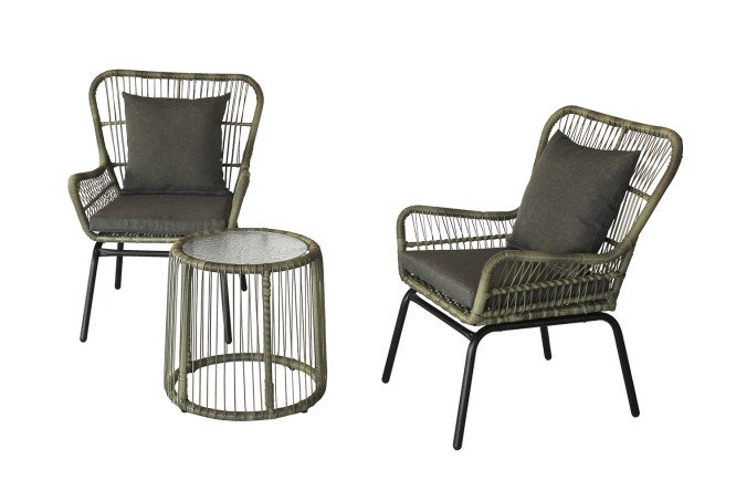 Изображение товара Набор мебели Конер GS073 цвет каркаса чёрный, отделки серый