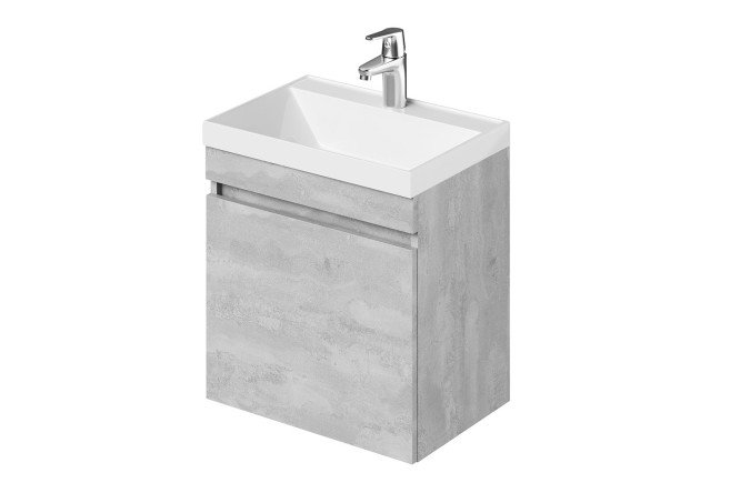 Изображение товара Тумба подвесная Alta 50, распашная 49.4 см, цвет каркаса бетонный камень, фасада бетонный камень