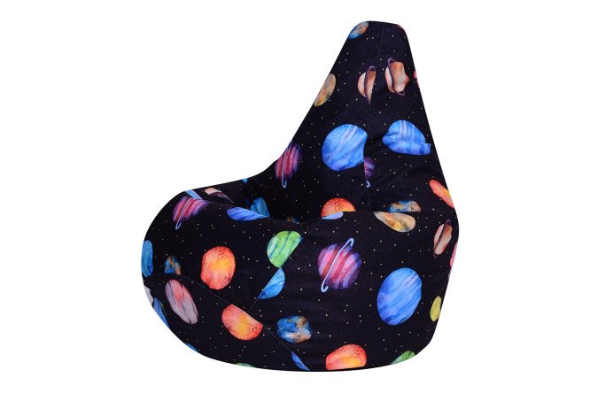 Изображение товара Кресло-мешок Галактика L (Малое) из велюра комфортное и стильное