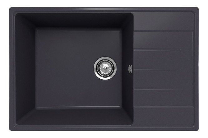 Изображение товара Врезная кухонная мойка Prima с крылом 76х50х22 см кварцевый композит