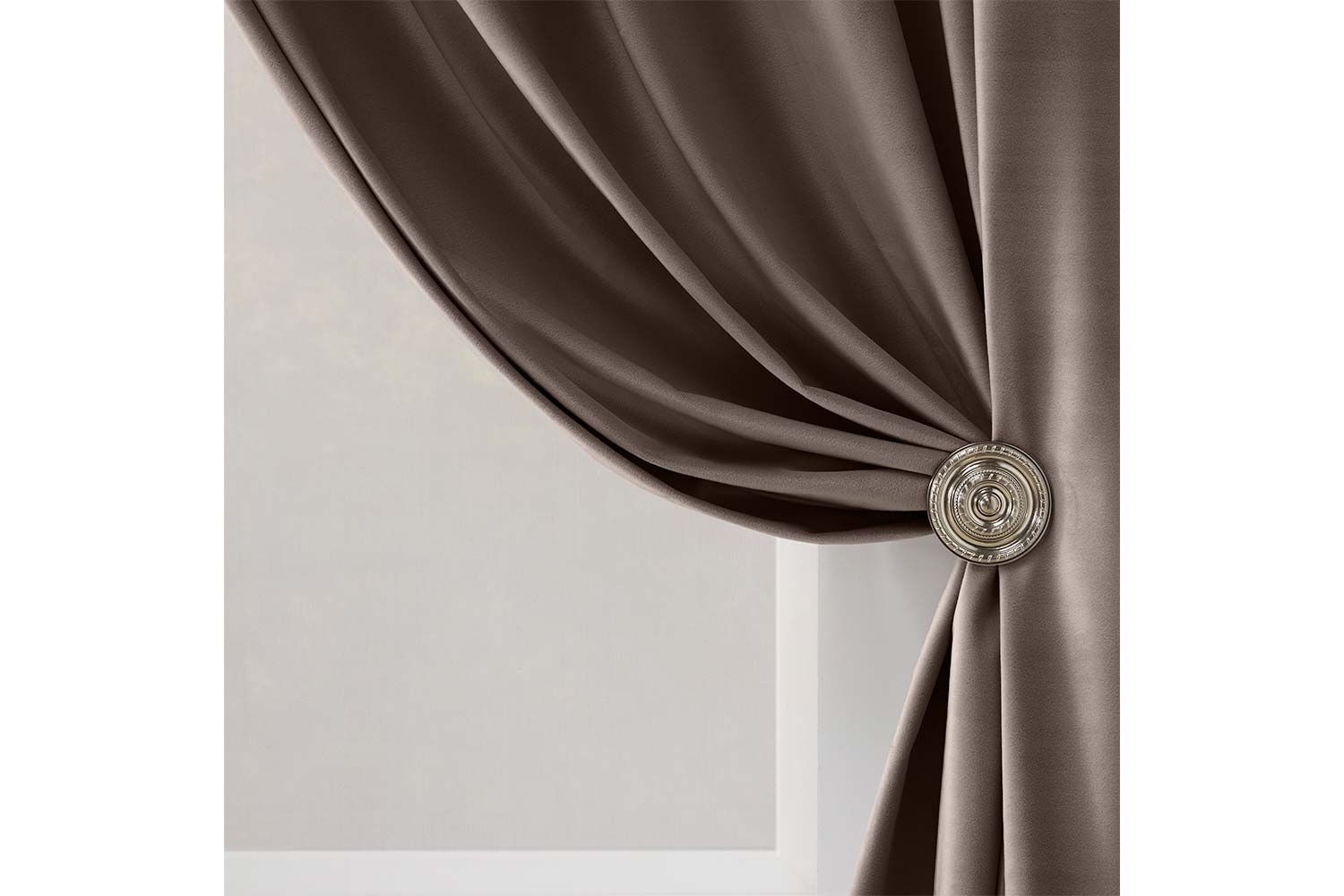 Штора ESTUDI BLANCO Colette 180х280 см, 1 шт., цвет кофейный