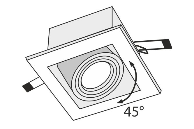 Светильник встраиваемый MAYTONI Downlight Metal Modern 12.6x7.8x12.6 см, GU10