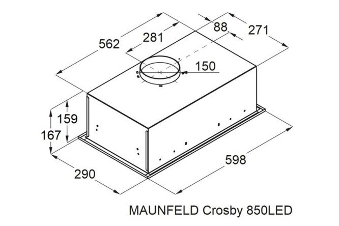 Фото 10 Вытяжка MAUNFELD Crosby 850LED цвет белый, 60 см Фото 10 Вытяжка MAUNFELD Crosby 850LED цвет белый, 60 см