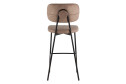 Стул барный Stool Group Ханна 47х110х55 см, цвет обивки коричневый, ножек чёрный