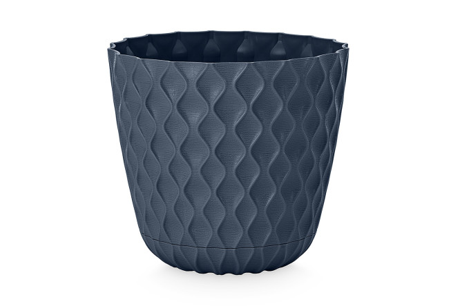 Изображение товара Горшок для цветов Wave 17.5х16 см вулканический серый 2.5 л