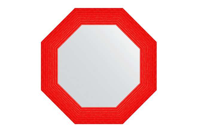 Изображение товара Зеркало настенное EVOFORM Octagon BY 7408, красная волна 61х61 см