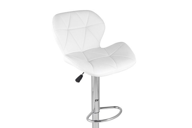 Фото 8 Стул барный Stool Group Бон 50х64х36.5 см, цвет обивки белый, ножек серебряный