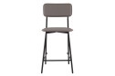 Стул барный Stool Group Mikkie 43х92х49.5 см, цвет обивки серый, ножек чёрный