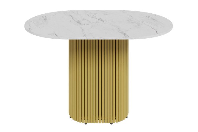 Изображение товара GENGLASS Trubis oval стол 120x75x80 см, ЛДСП + трубчатое основание