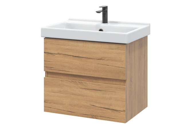 Изображение товара Тумба подвесная Sanstar Lavanti 50.5 см дуб вотан с раковиной