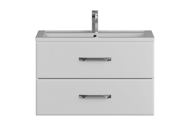 Изображение товара Тумба подвесная Foster 291020512 для ванной комнаты 79.4 см, цвет каркаса белый, фасада белый