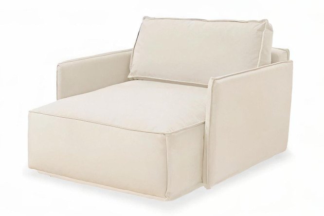 Изображение товара Оттоманка с подлокотниками модель 441 из велюра с механизмом Еврокнижка