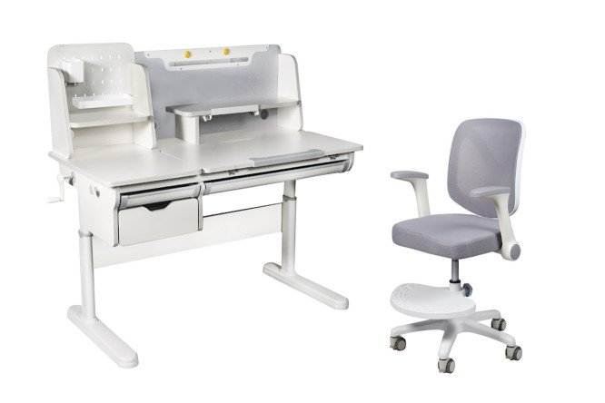 Изображение товара Комплект парта Ammi Grey + кресло LST9 Grey для детей