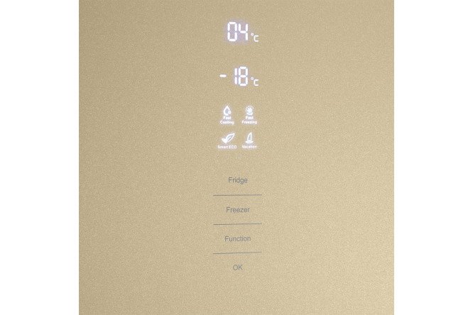 Холодильник MAUNFELD Inverter MFF200NFBG, бежевый