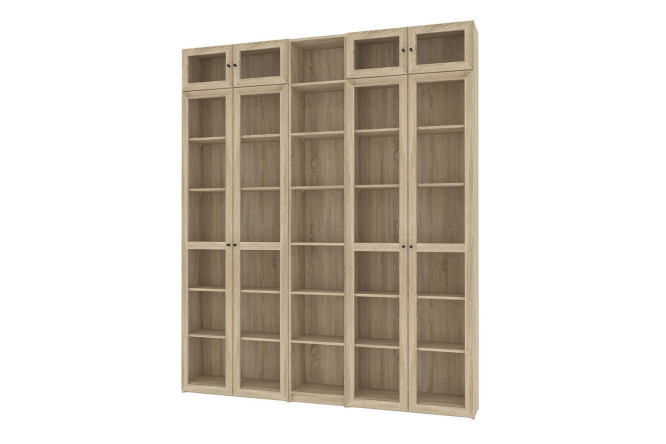 Изображение товара Книжный шкаф с антресолью Харрис со стеклянными дверцами, современный дизайн