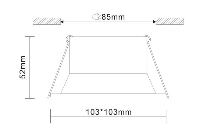 Светильник встраиваемый ST LUCE ST207 3 кв.м, 10.3x5.2x10.3 см, GU10