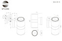 Светильник уличный настенный ST LUCE Tubo 5 Вт, LED