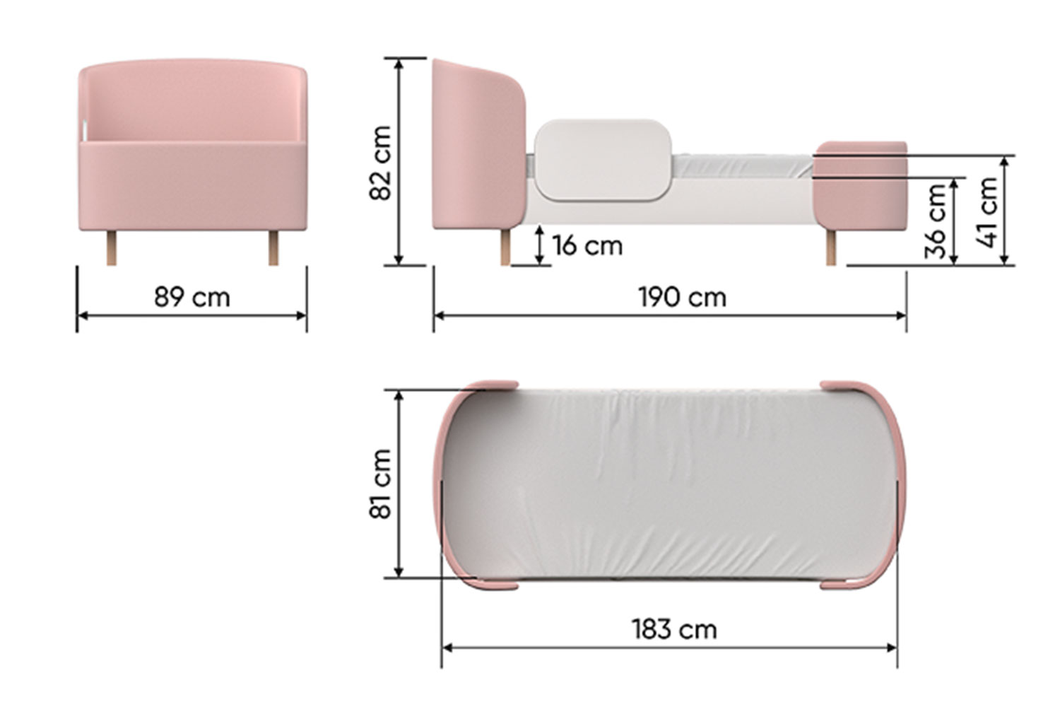 фото Кровать подростковая kidi soft hoff