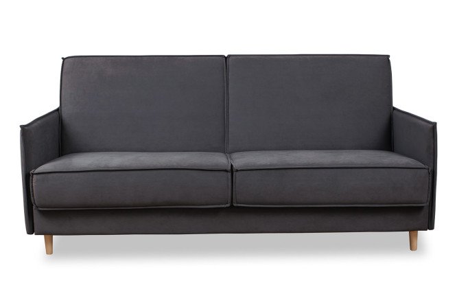 Изображение товара Диван-кровать 830 с велюровой обивкой в графитовом цвете