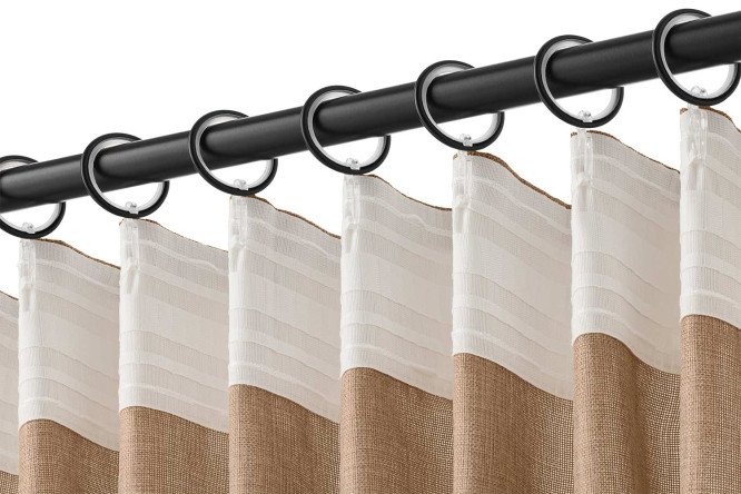 Штора на ленте MICASA Kosett 144х280 см, 1 шт., цвет капучино