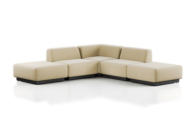 Изображение товара Диван модульный Сиб мод.5 экокожа бежевый 270х70х270 см
