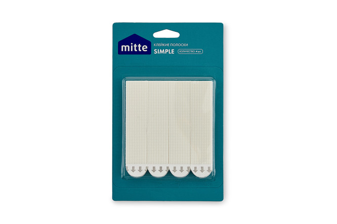Изображение товара Клейкие полоски MITTE Simple для крепления предметов