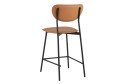 Стул барный Stool Group Minnie 42х89х49.5 см, цвет обивки коричневый, ножек чёрный
