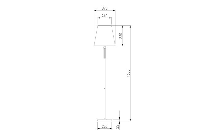 Светильник напольный EUROSVET Conso 37x168x37 см, E27